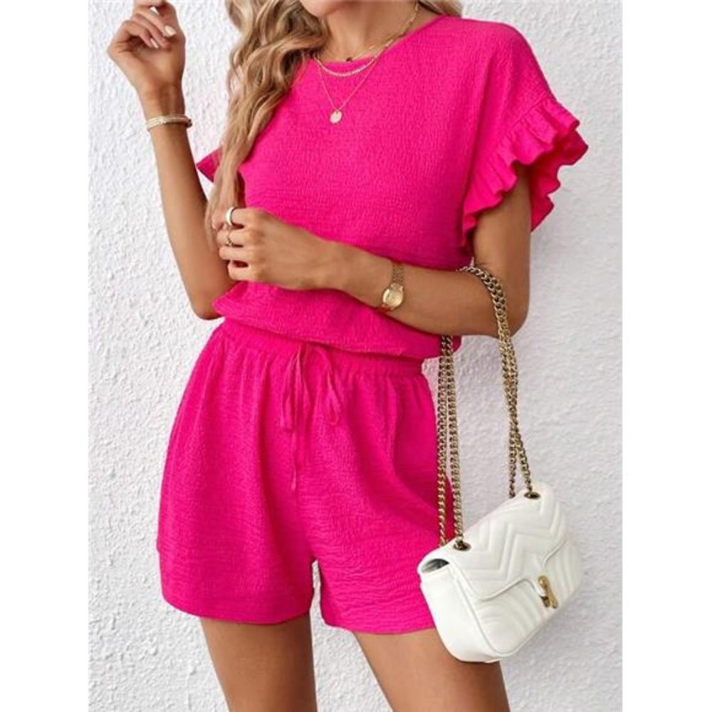 Pink Ruffle Sleeve Blouse - Picture 4 of 5